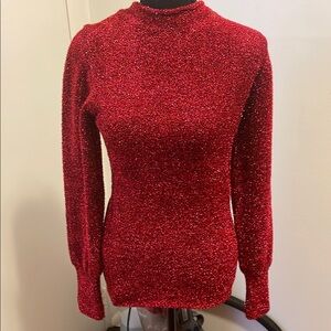 Sparkling Red formal wear top -new